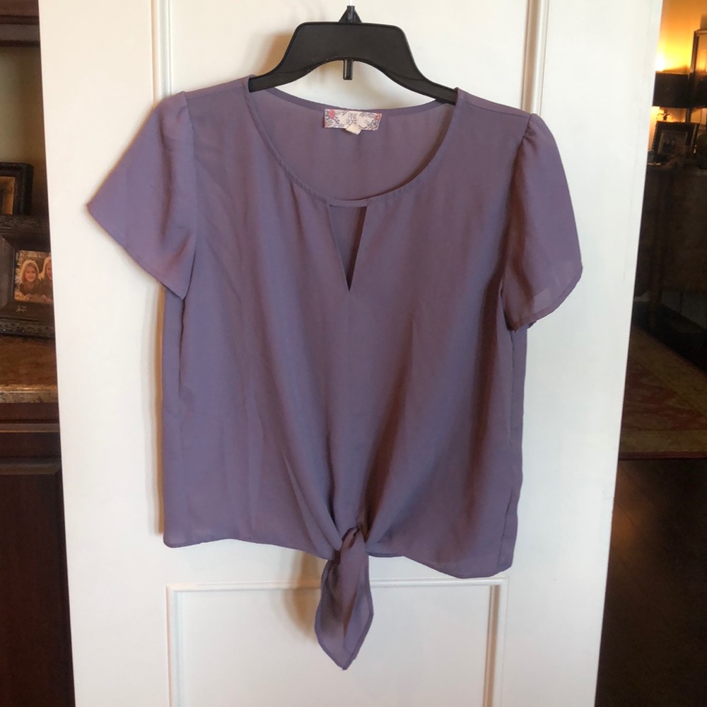 Purple Sheer Top